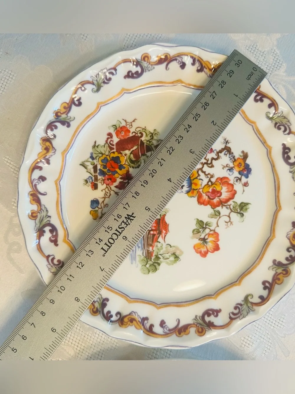 VTG World Market Claudette Chinoiserie Salad Plates WOM35 Set of 4 Portugal